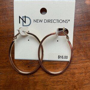 Bundle 3 Pairs of Earrings for $12.  New Direction Gold Tone Oval Hoops.